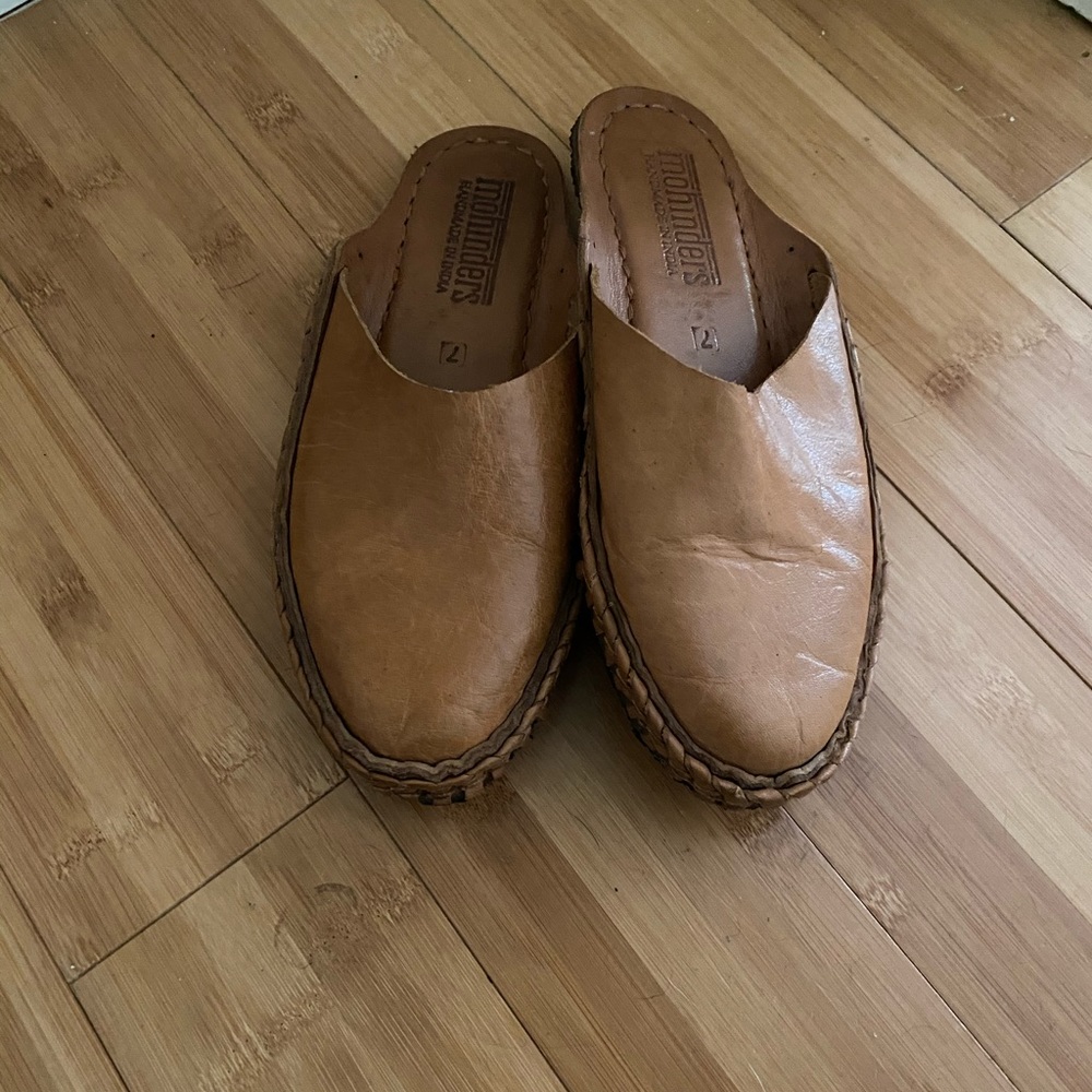 Mohinder Leather Slides Size 7